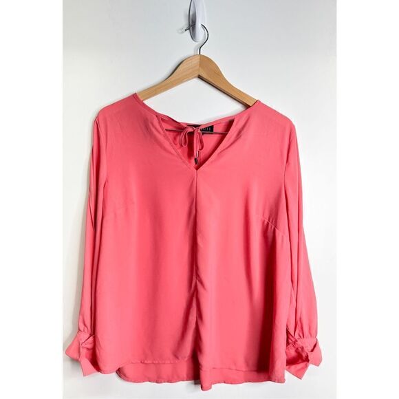 ELOQUII Shirt Womens‎ Pink Tie Front Blouse Plus Size 14 - Picture 1 of 8
